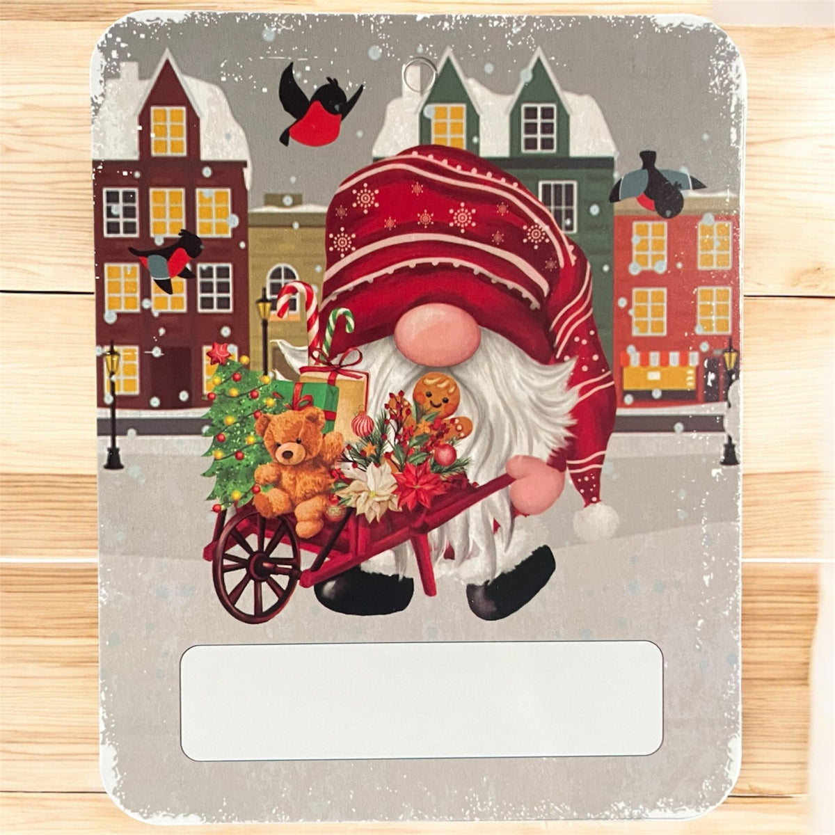 Porte-argent de Noël vintage : décoration de Noël Père Noël et bonhomme de neige pour carte-cadeau