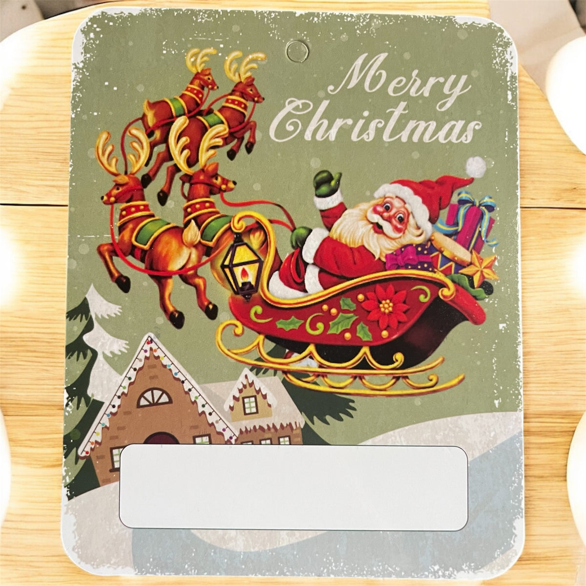 Porte-argent de Noël vintage : décoration de Noël Père Noël et bonhomme de neige pour carte-cadeau
