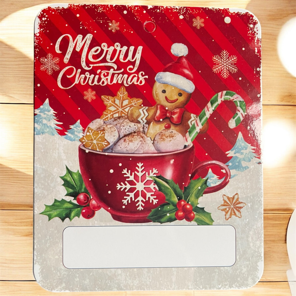 Porte-argent de Noël vintage : décoration de Noël Père Noël et bonhomme de neige pour carte-cadeau