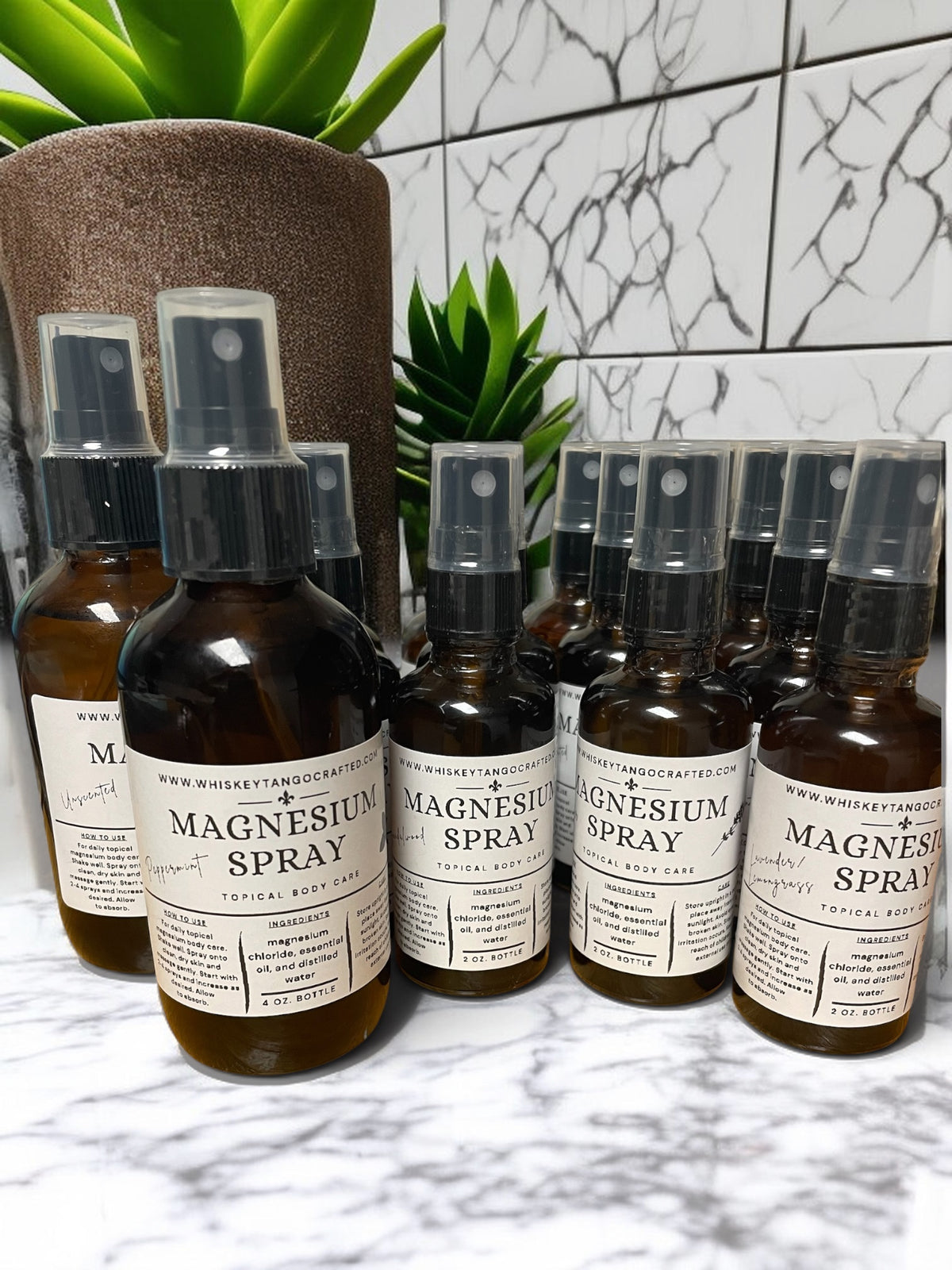 Spray au magnésium ~ avec ou sans huiles essentielles, huile de chlorure de magnésium ~ Spray minéral d’application cutanée