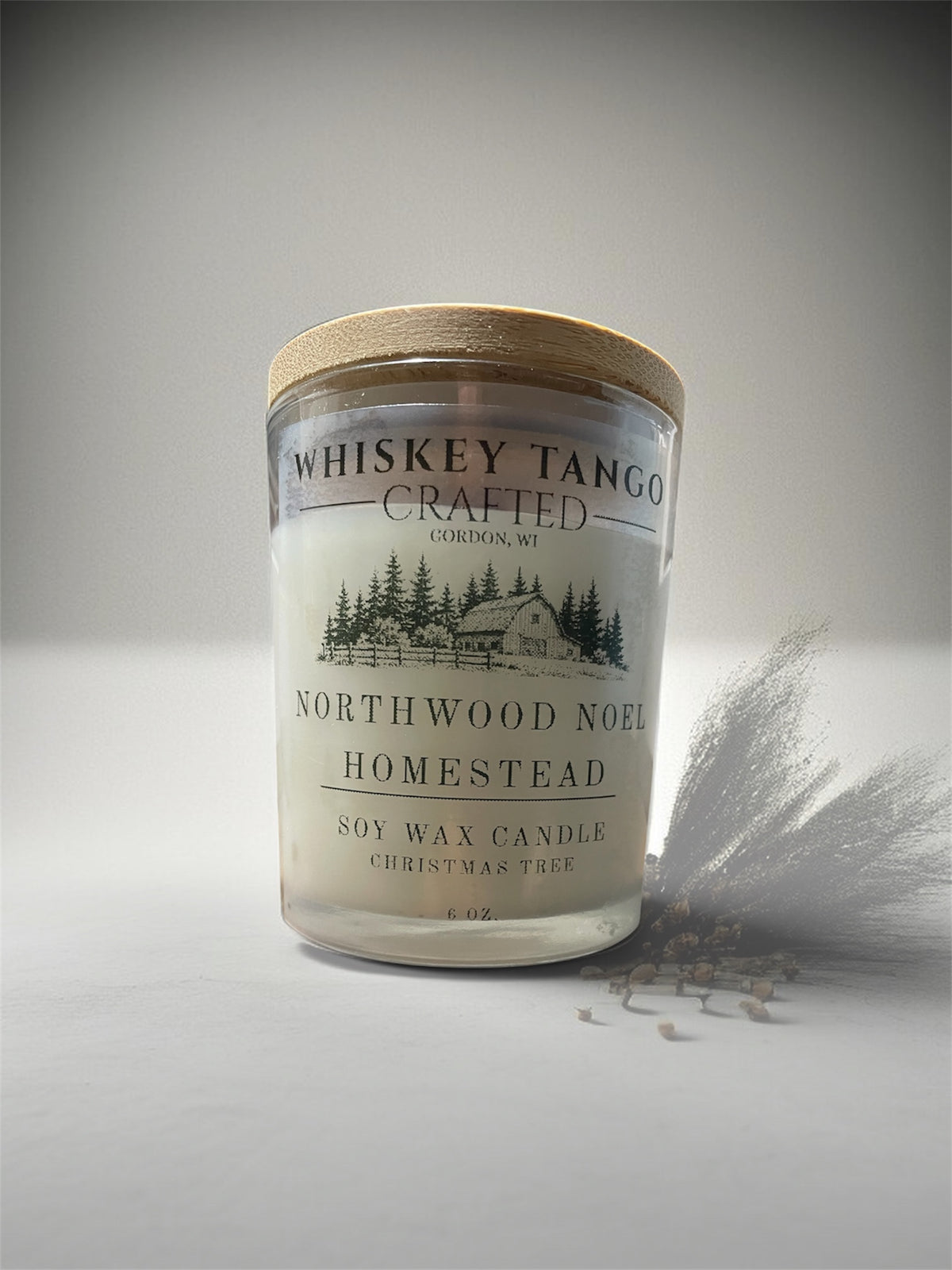 Christmas Tree Soy Candle, 6 oz Holiday Candle Gift