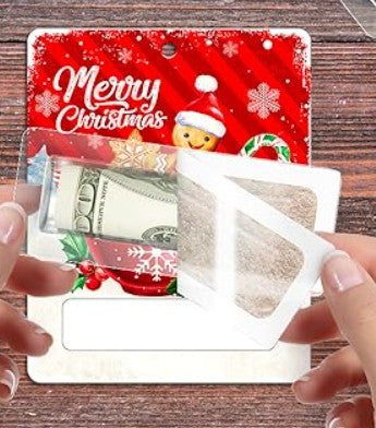 Porte-argent de Noël vintage : décoration de Noël Père Noël et bonhomme de neige pour carte-cadeau