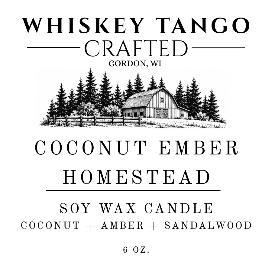 Bougie en cire de soja à la noix de coco, au bois de santal et à l’ambre, 6 oz, bougie-cadeau des Fêtes