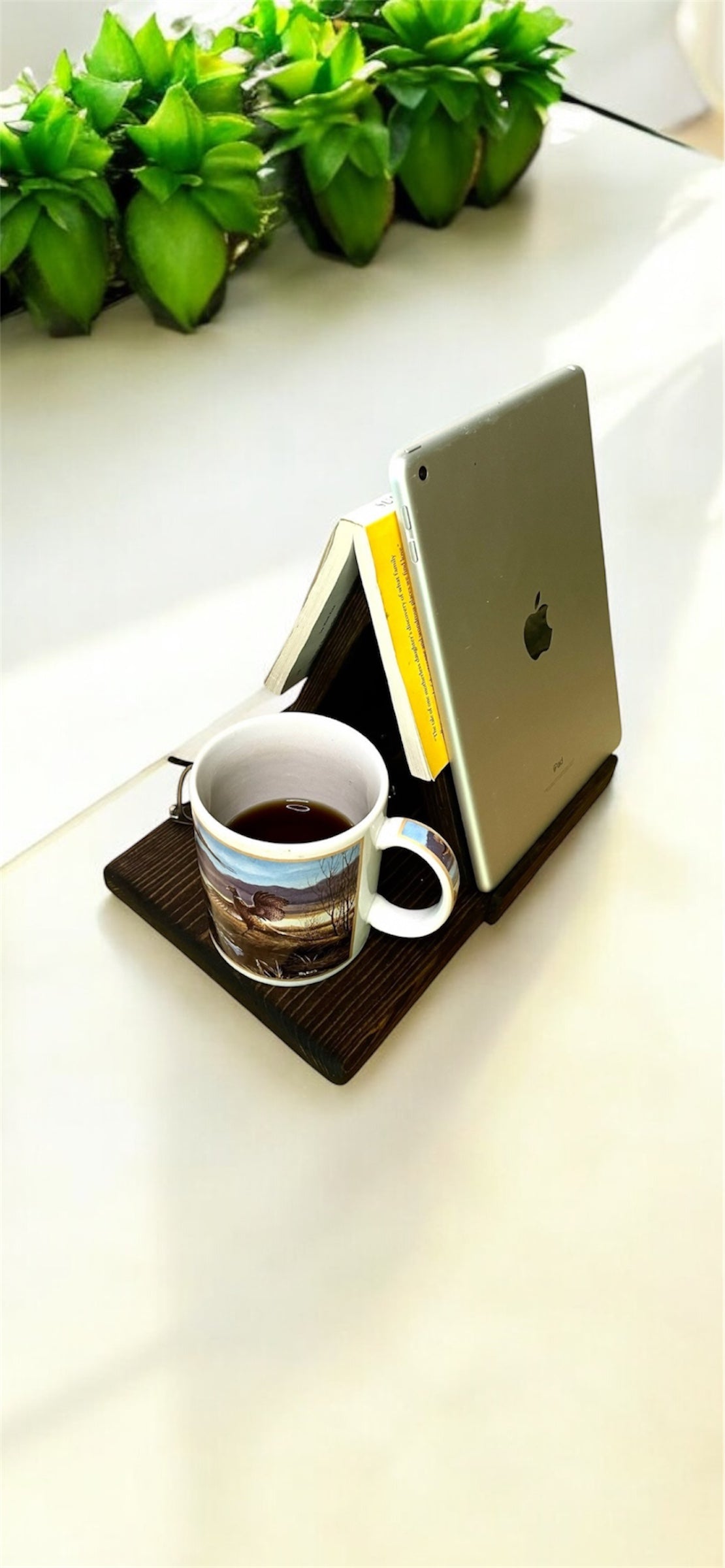 Wood Triangle Book Rest, Book Place Holder, Book Holder, Book Stand,  E-Reader Stand