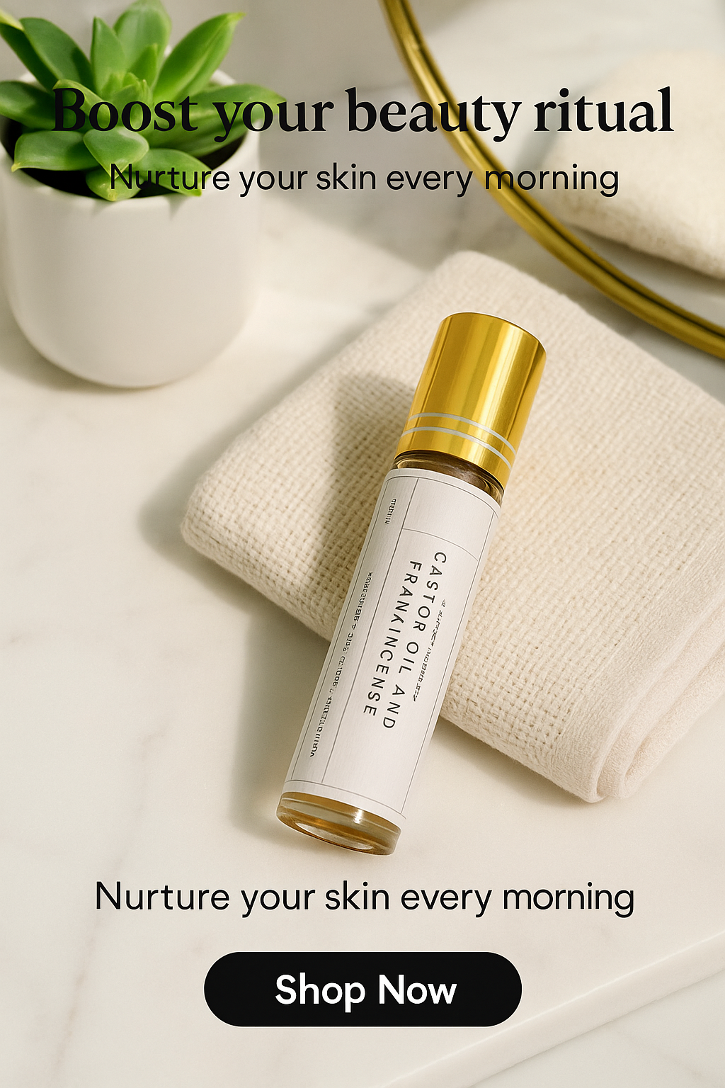 Castor Oil and Frankincense Oil Eye Roller Dropper