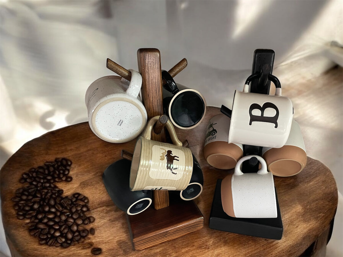 Coffee Cup Holder Stand / Wooden Mug Stand / Tree Cup Holder / Tiered Cup Holder / Coffee Cup Stand Holder