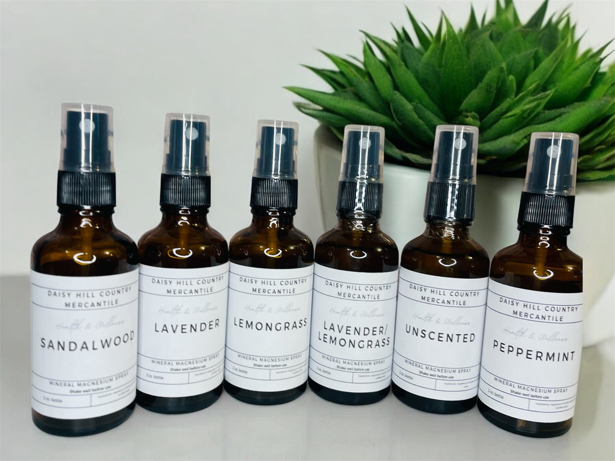 Magnesium Spray ~ with or without Essential Oils, Magnesium Chloride Oil ~Topical Mineral Spray