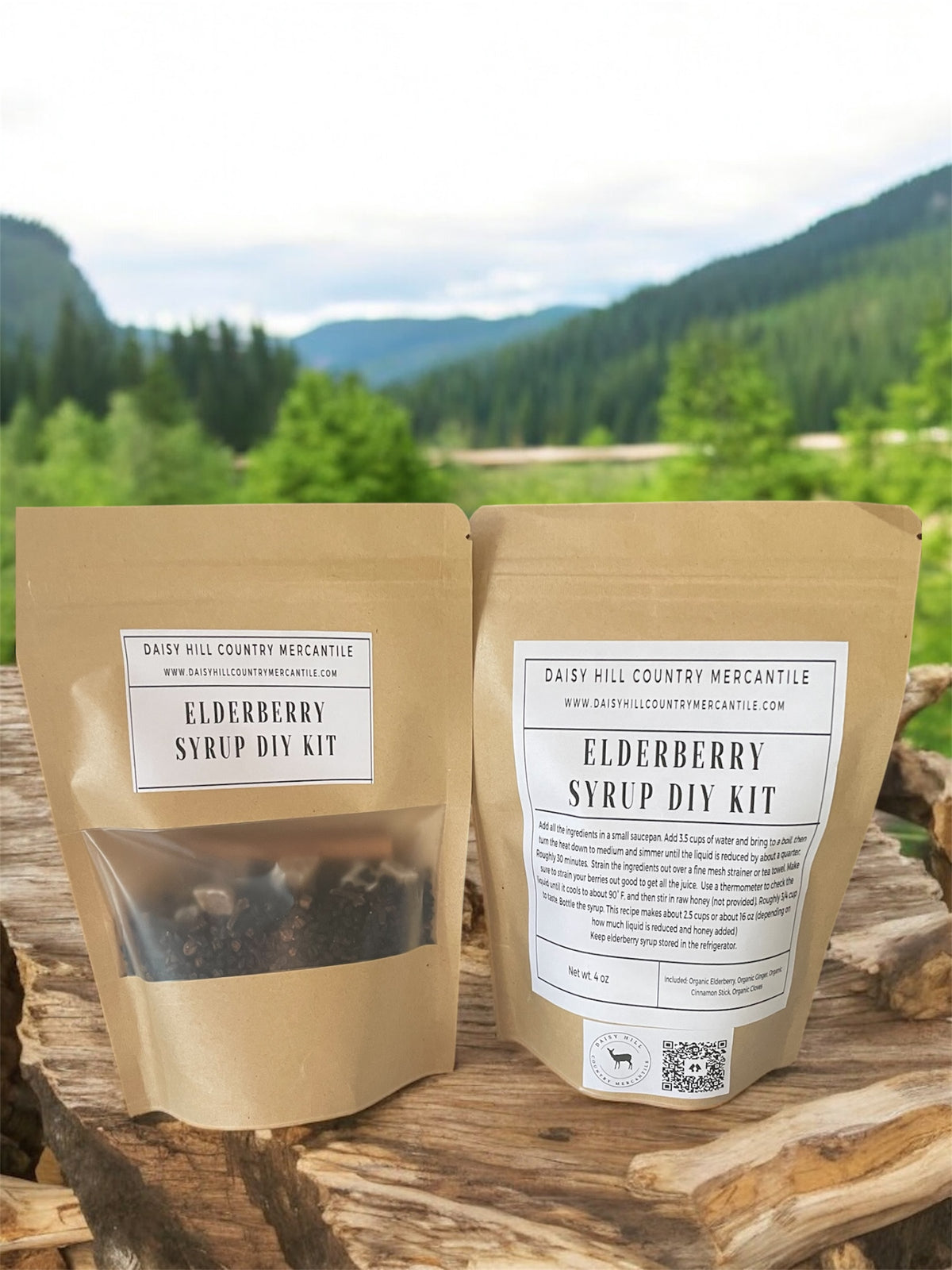 Organic Elderberry Syrup Kit ~ Dried Herbs ~ Earthly Elderberry ~ DIY Elderberry Syrup