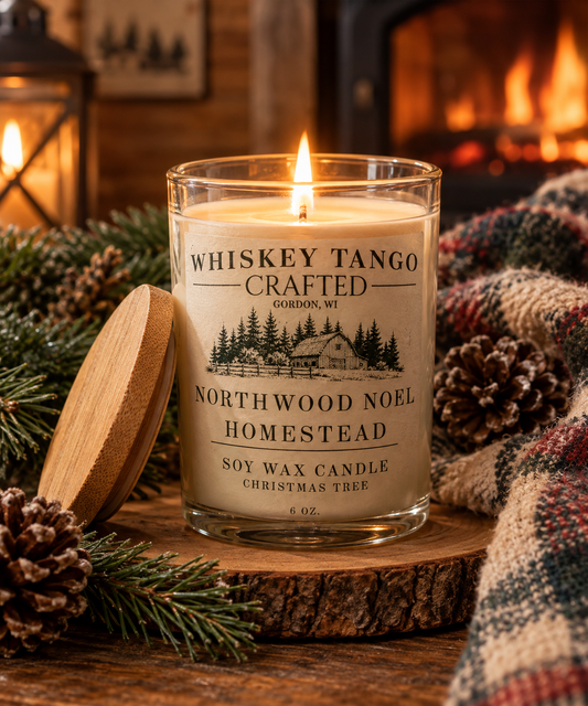 Bougie en cire de soja Sapin de Noël, bougie de fêtes de 6 oz à offrir