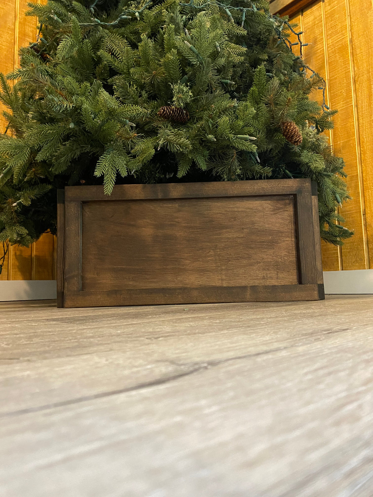 Christmas Tree Collar Holiday Box Collapsible Wood Rustic Farmhouse Decorations Xmas Skirt Custom or Personalized