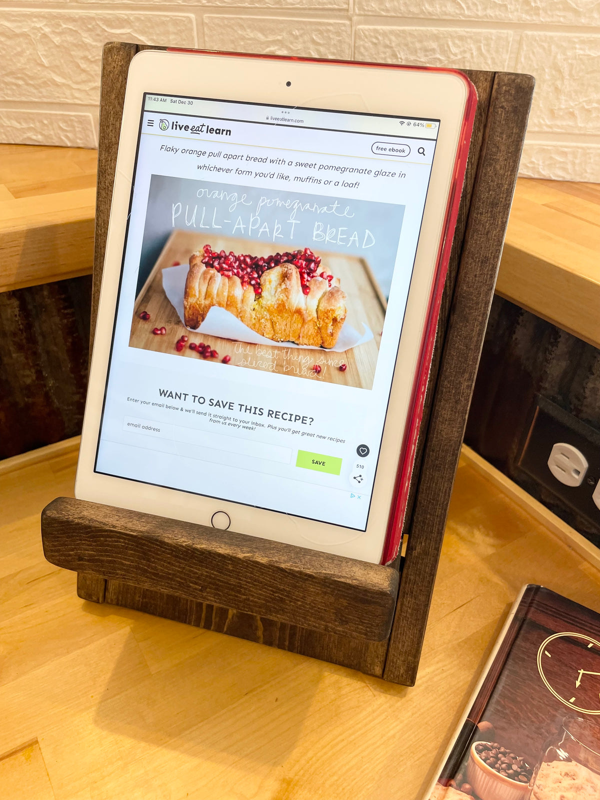 Cookbook Stand Recipe Holder Kitchen Foldable, Book Holder, Book Stand,  E-Reader Stand