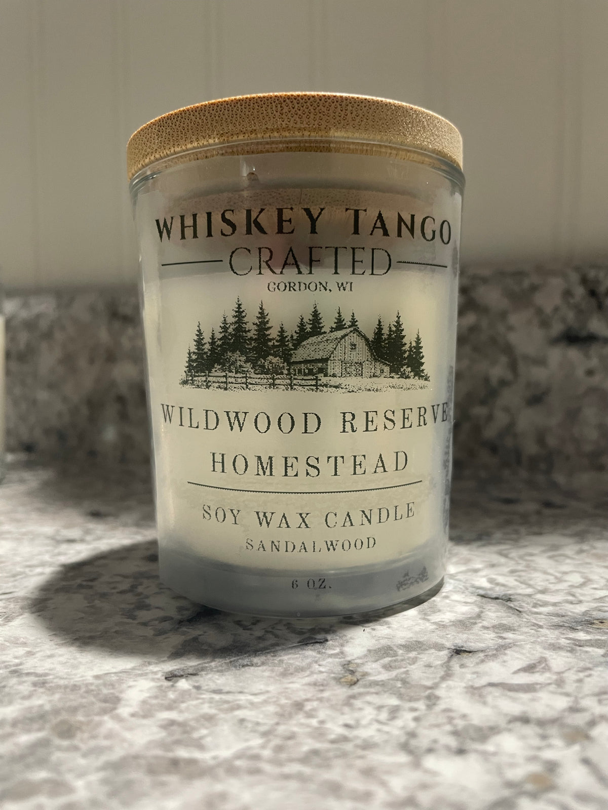 Sandalwood Soy Candle, 6 oz Holiday Candle Gift