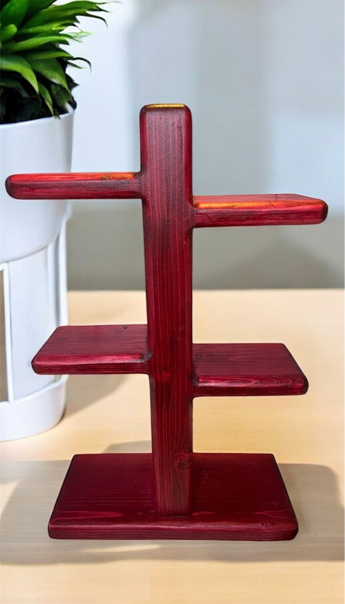 Cup Holder Stand / Wooden Mug Stand / Display Shelf / Tiered Cup Holder / Coffee Cup Stand Holder
